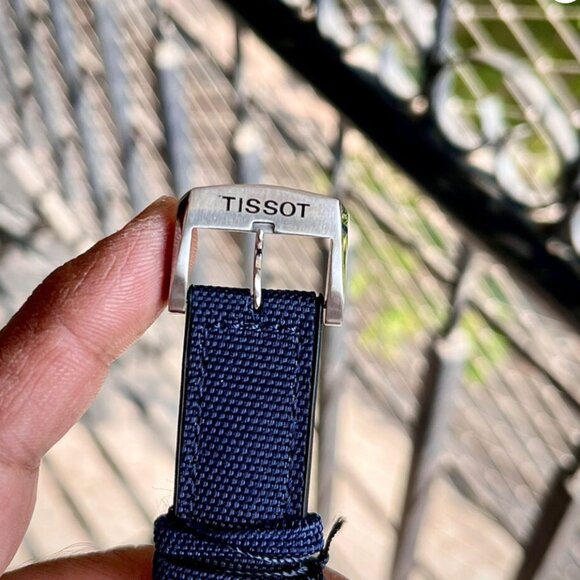 New Tissot Supersport Black Dial Textile Men's Watch With Papers - Picture 2 of 4